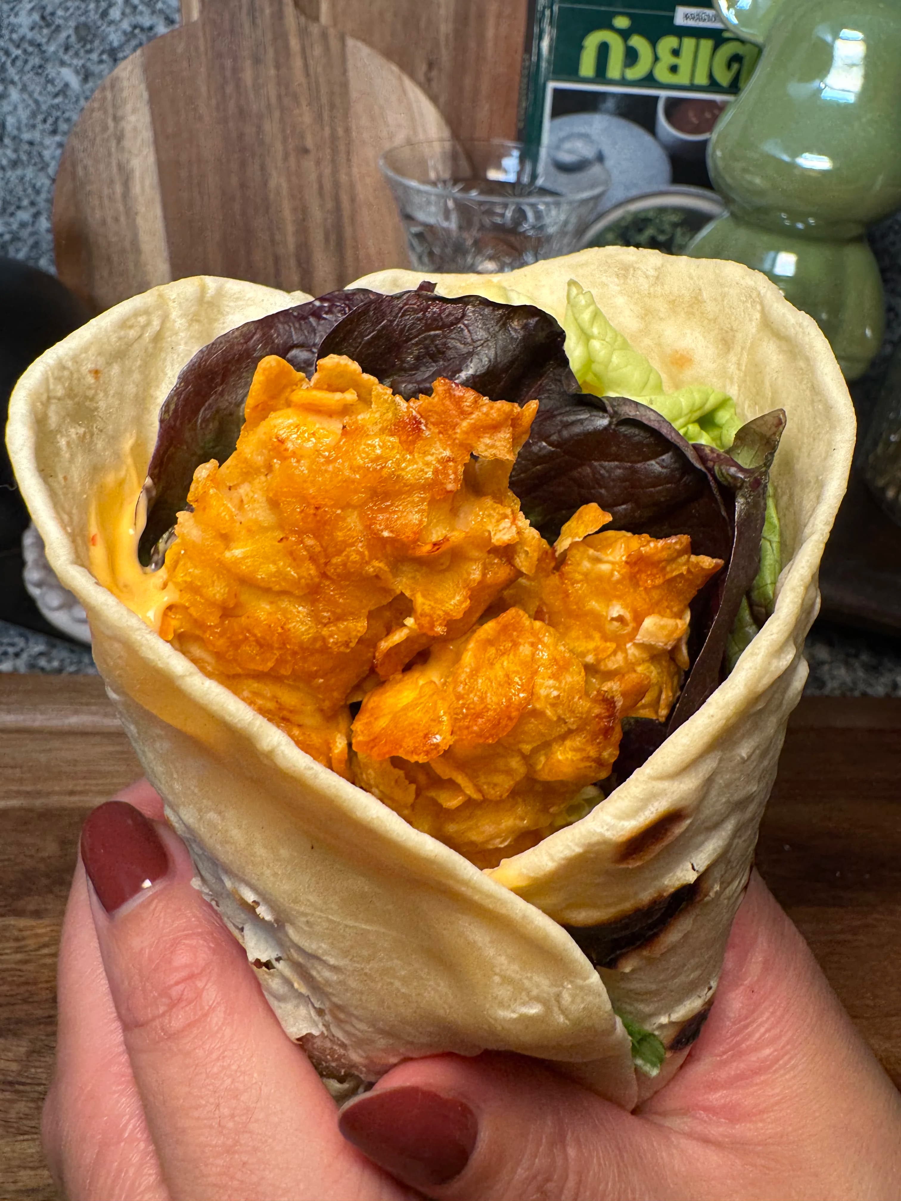 Easy Caesar Chicken Burrito Wrap