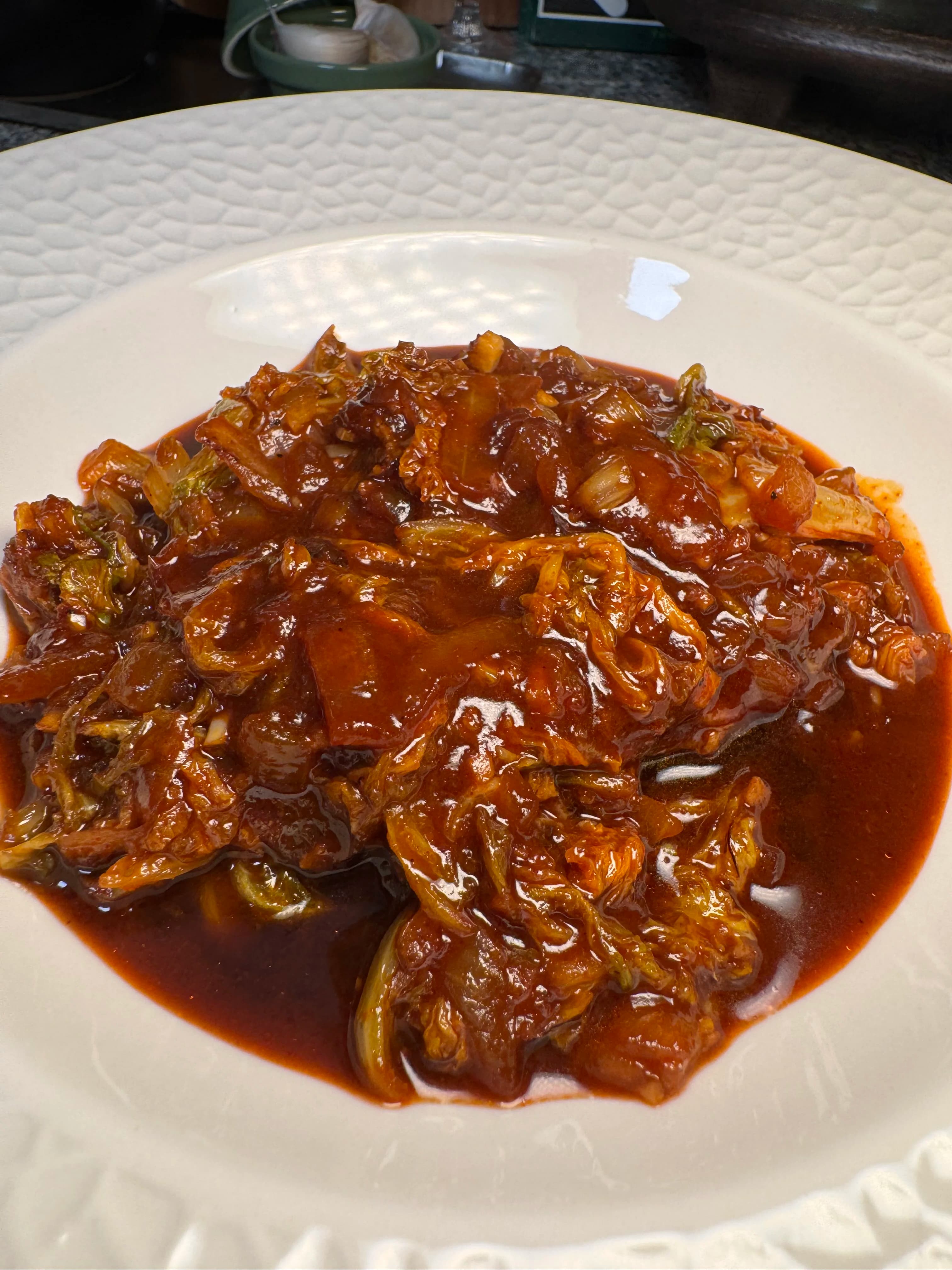 Col Salteada con Salsa Gochujang