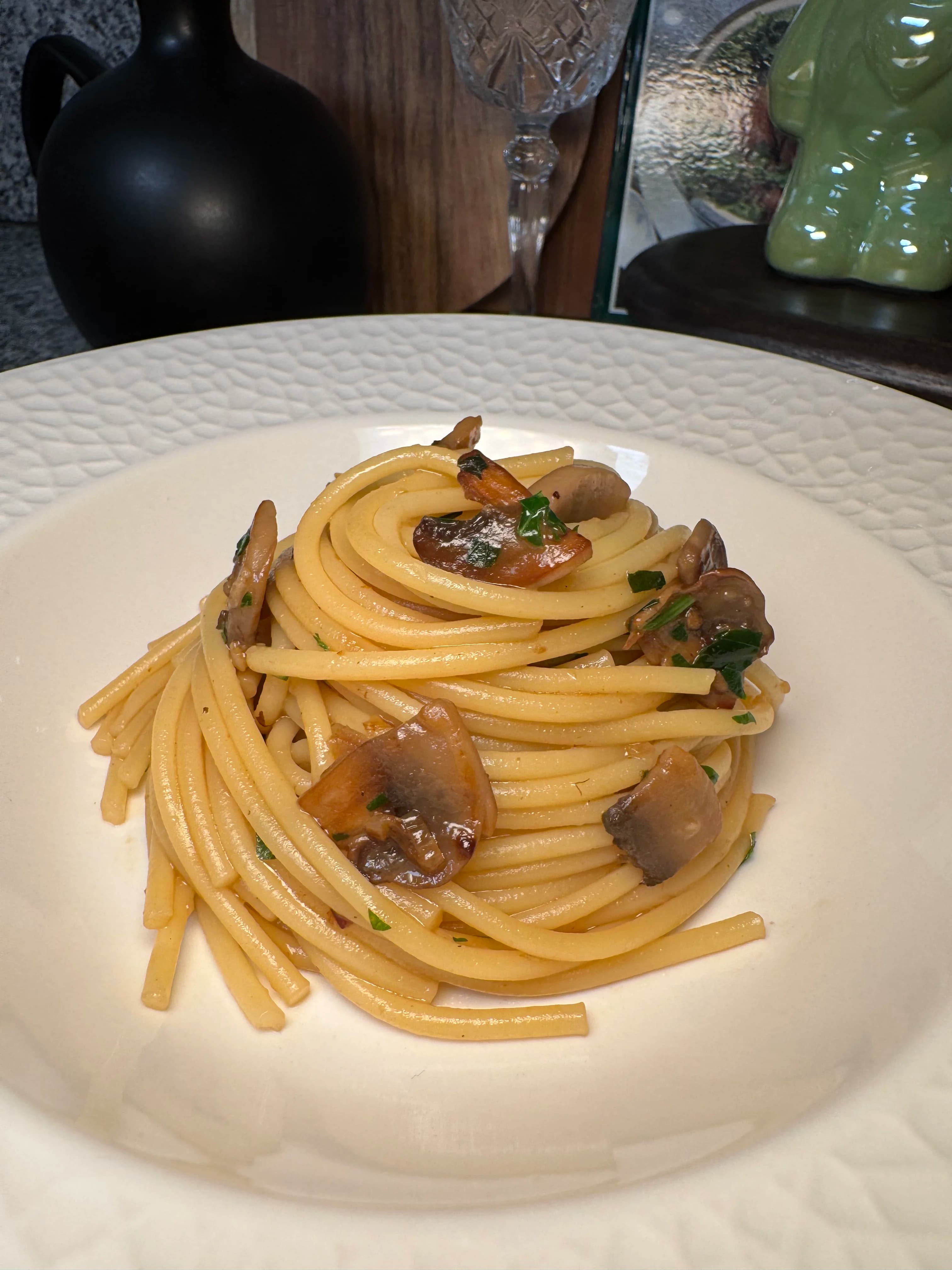 Quick Mushroom Spaghetti